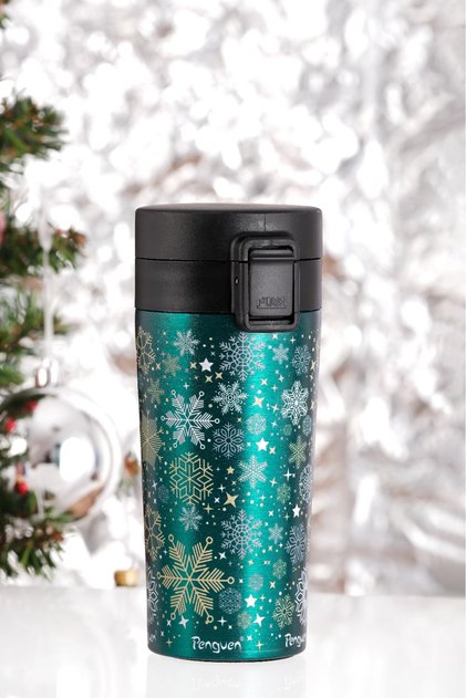 New Year Themed 380ml Sus304 Steel Thermos Mug Keeps Hot for 6 Hours and Cold for 12 Hours
