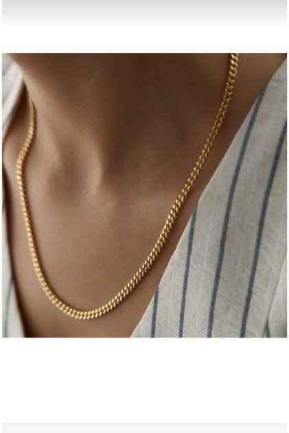 Italian Chain Necklace Fine Weave (65cm)