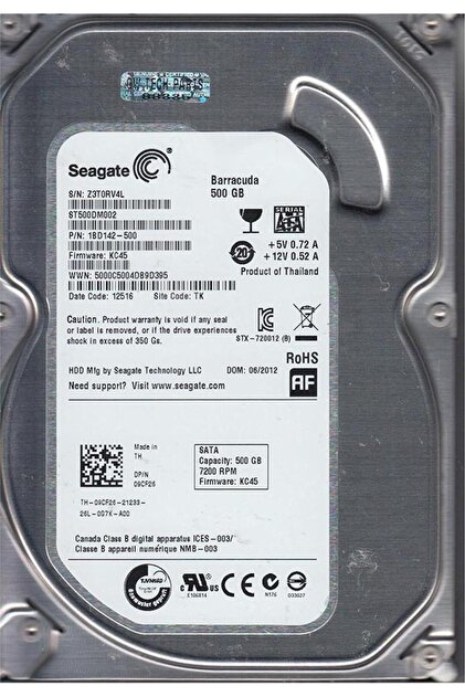 HGST Hdd 2.5 500Gb 7200Rpm 32Mb Sata3 Notebook Hardisk Refrubished