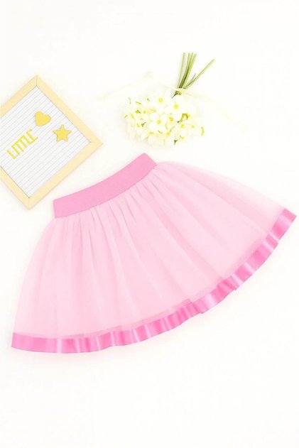 Girl's Skirt Red and White Colorful Belted Stylish Design 4/14 Years