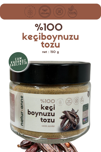 Keçiboynuzu Tozu 150 g Cam Kavanoz - Doğal , Katkısız , Koruyucusuz , Premium