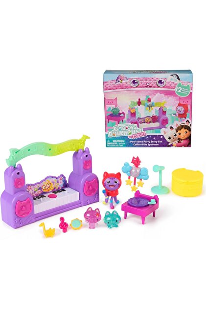 TOYFEST 12 Parça DJ Catnip Sürprizli Gabbys Dollhouse Parti Oyun