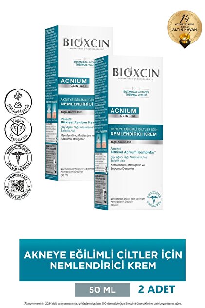 Acnium Sebum Dengeleyici Nemlendirici Krem 2x50 ml