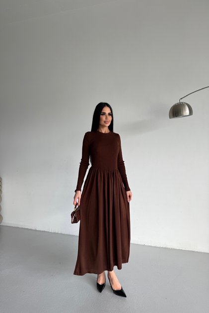 BİSİKLET YAKA PRENSE TRİKO ELBİSE STANDART BEDEN (S/M/L/XL) UYUMLUDUR