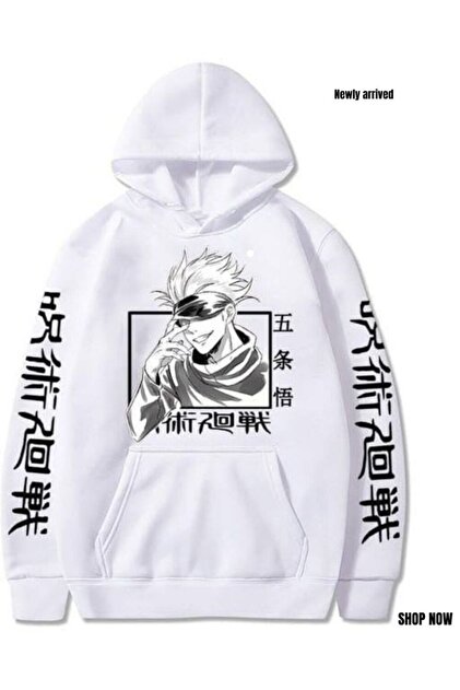 Gojo Satoru from Jujutsu Kaisen Anime Manga Printed 3 Thread Quality Hooded Anime Sweatshirt
