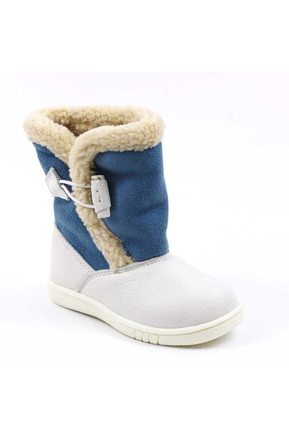 Cizme imblanite pentru copii , din piele naturala 3142-BLUE/ALB/11