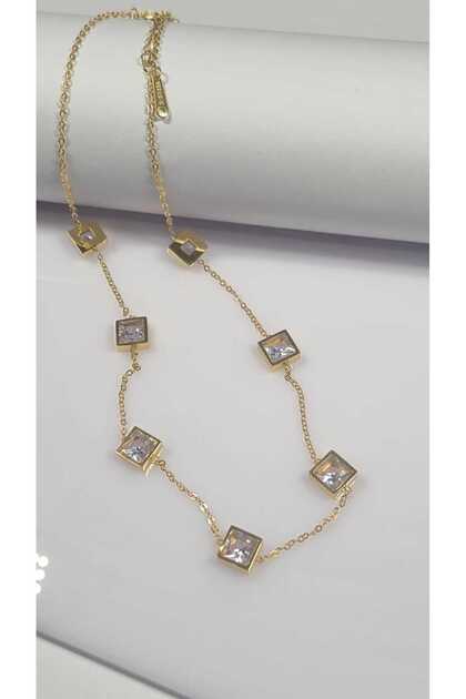 Square Stone Necklace