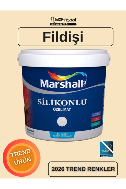 Silikonlu Özel Mat Silinebilir Kokusuz İç Cephe Boyası Fildişi