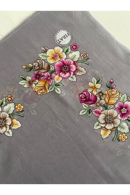 Floral Pattern Embroidery Cotton Writing