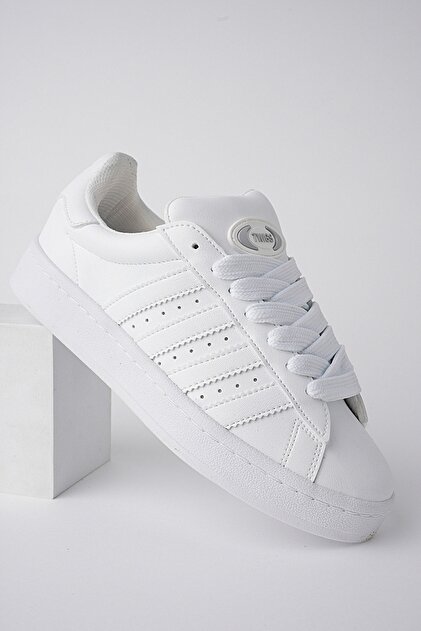 Uniseks Dikişli Yumuşak Kaymaz Taban Garantili Sneaker Spor Ayakkabı Kum Siyah
