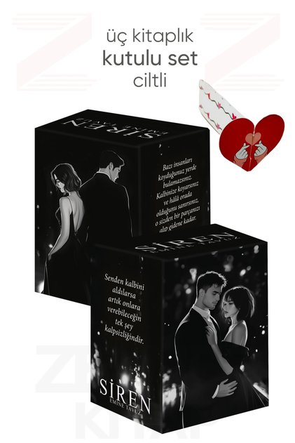 Siren 3 Kitap Set(CİLTLİ-KUTULU) Özel Tasarım Kalp Ayraç Hediye
