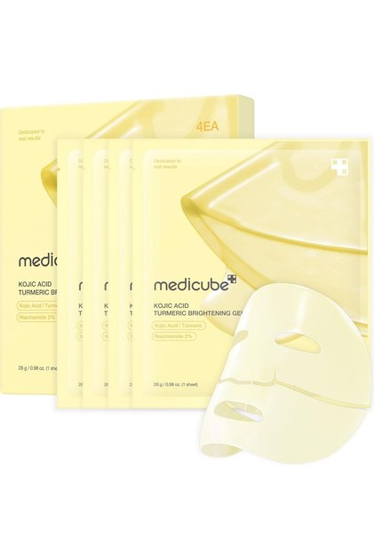 Kojic Acid Turmeric Brightening Gold Jelly Gel Mask, 28g x 4