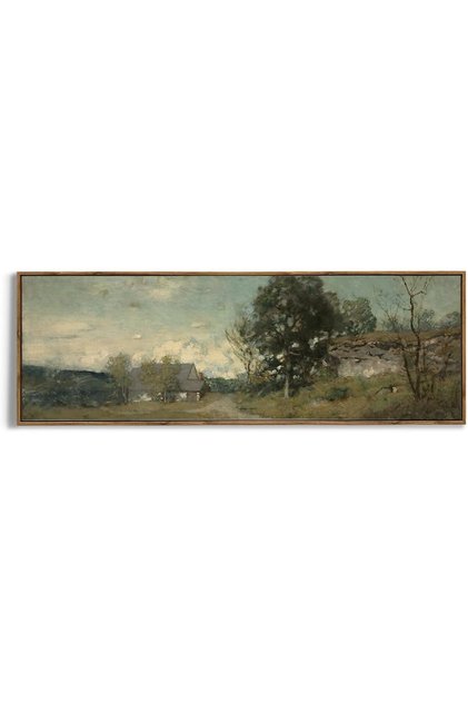Vintage-Style Minimalist Canvas Artwork 55x110cm – Personalized Framed Decor