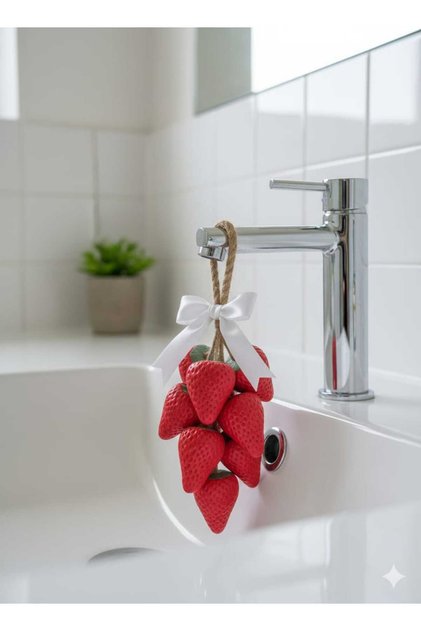 Decorative Strawberry Soap Scented Room Wardrobe Fragrance Soap Gift Handmade Red Strawberry Soap