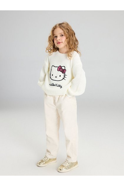 Vizyon New Season Elastic Waist Girls' Velvet Trousers