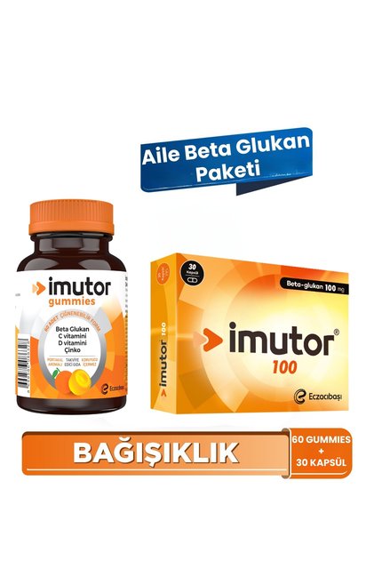 Gummies & 100 -Beta Glukan, C,D Vitamini, Çinko - Aile Beta Glukan Paketi- Bağışıklık