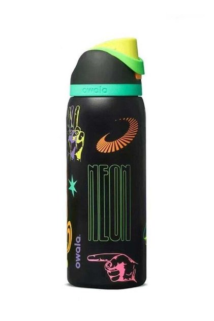 FreeSip 32 oz Insulated Stainless Steel Water Bottle with Straw (BPA-Free)