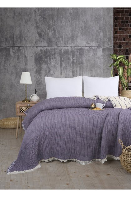 Soft Pike 8-Layer Padded Double Muslin Bedspread (230X240)