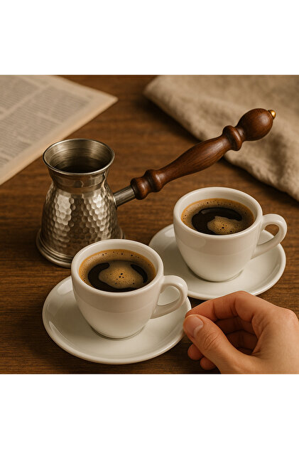 ☕✨ ركوة قهوة نحاس هندي فضي مقاس 8.5 سم – تكفي فنجانين
