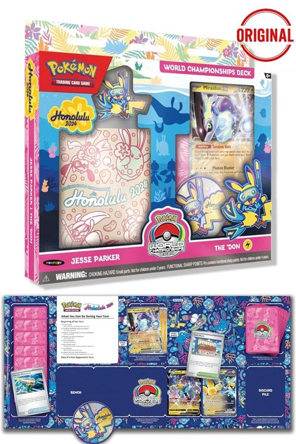 Pokemon Tcg 2024 World Championships Jesse Parker Destesi 60 Kart Pin Coin Playmat Seti Koleksiyonlu