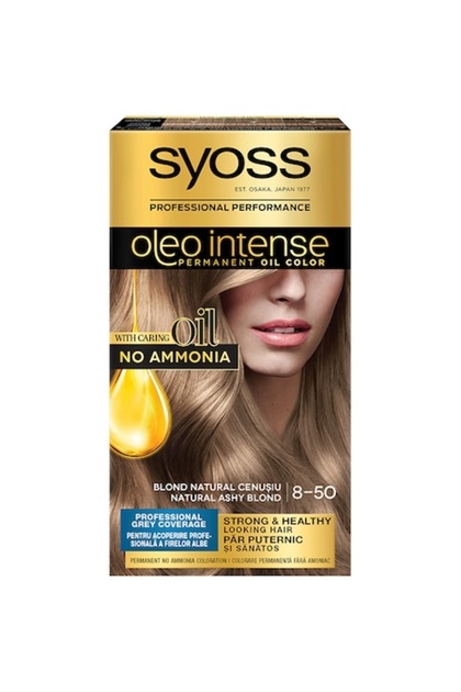 Vopsea de păr permanentă fără amoniac Color Oleo Intense 8-50 - Blond cenușiu, 115 ml