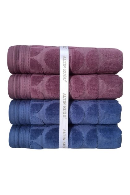 Circular Towel 4 Pieces - Plum Indigo