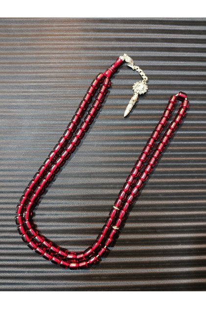 99-Piece Rope-Style Amber Prayer Beads, Custom Made