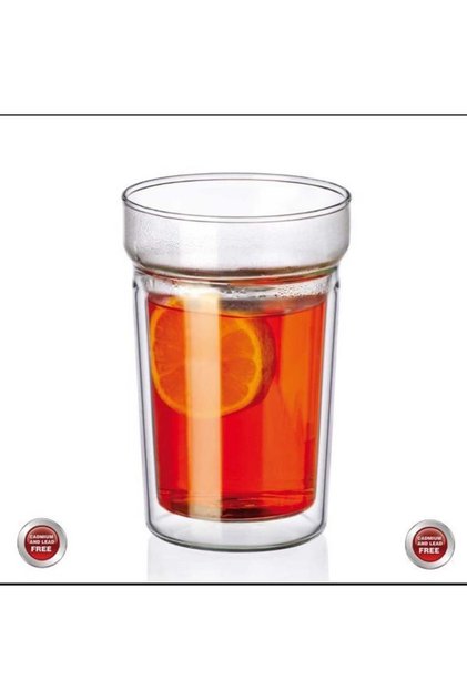 Simax Exclusive Borosilicate Double Wall Glass Latte and Soft Drink Cup 300 ml - Heat Resistant