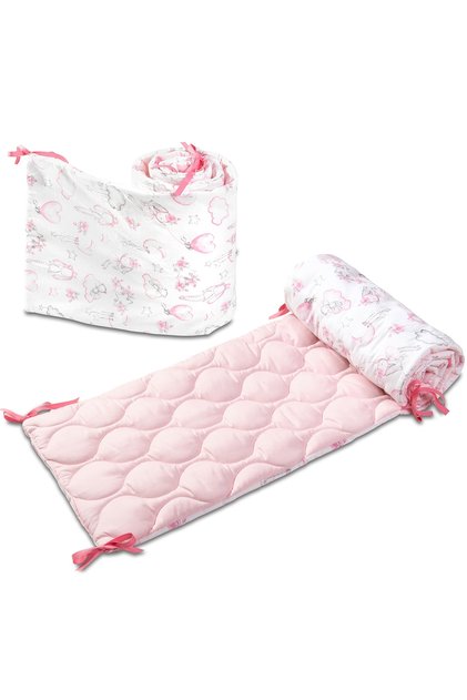 Set 2 aparatori matlasate patut 120x60 cm Fairy Clouds Deluxe, inaltime 35 cm