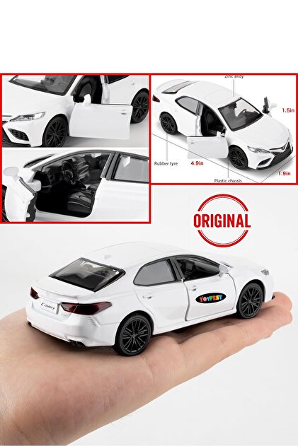 TOYFEST Uzak Doğu Serisi Toyota Camry Beyaz Açılır Kapılar DieCast