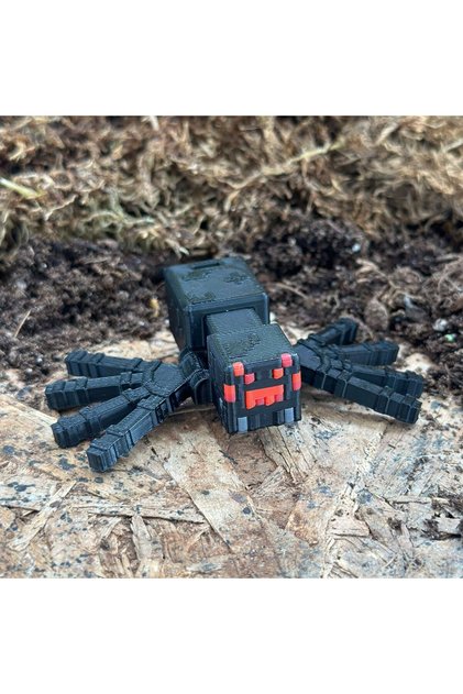 Örümcek Minecraft Figürü – Koleksiyonluk Masa Üstü Dekor