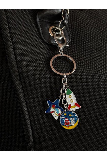 Rocket&Astronaut&Planet Figured Bag Charm&Keychain