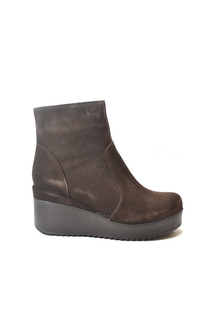 Mc.022 Genuine Leather Nubuck Platform High Wedge Heeled Women's Boots