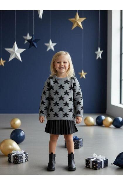 Girls' Sweater and Dress Two-Piece Set