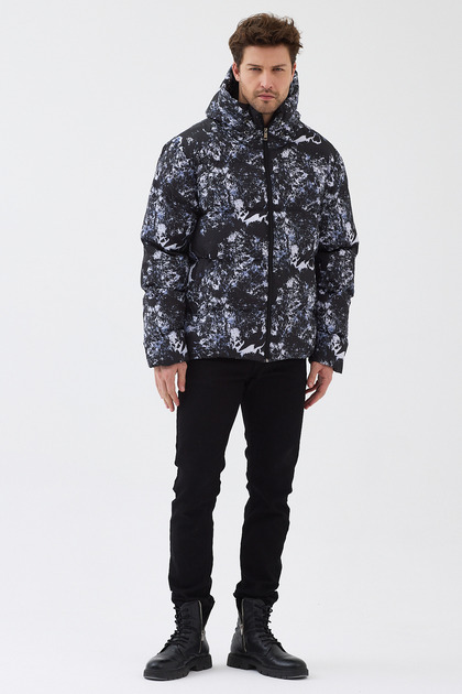 Men's Printed Water and Wind Proof Inflatable Jacket
