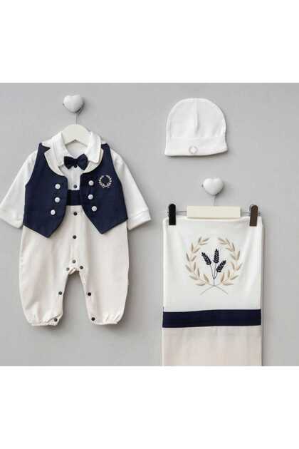 Hospital Release - 4-Piece Navy Blue Baby Boy Set