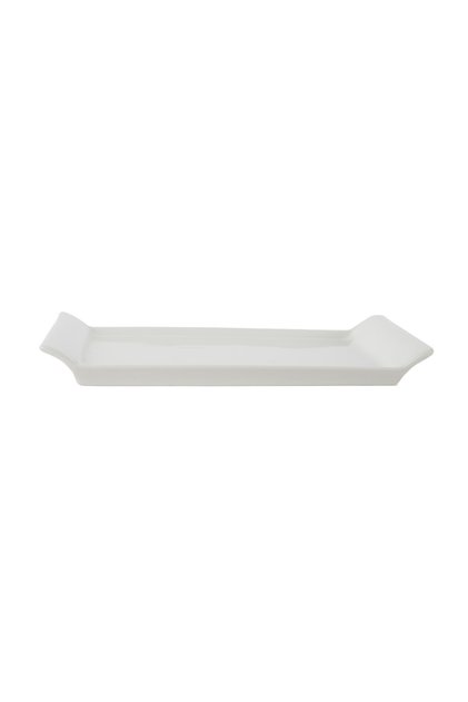 white rectangular porcelain serving dish