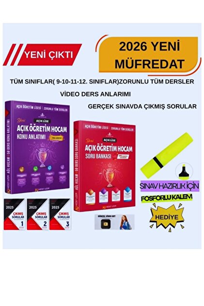 Liyakat Yayınları 2026 Güncel AÖL Açık Lise Tüm Dersler Konu