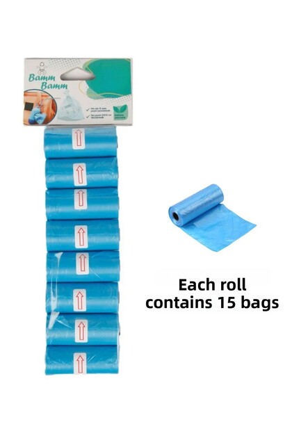 Cat Dog Poop Garbage Bag Excrement Bag Blue 8 Rolls (120 pieces)