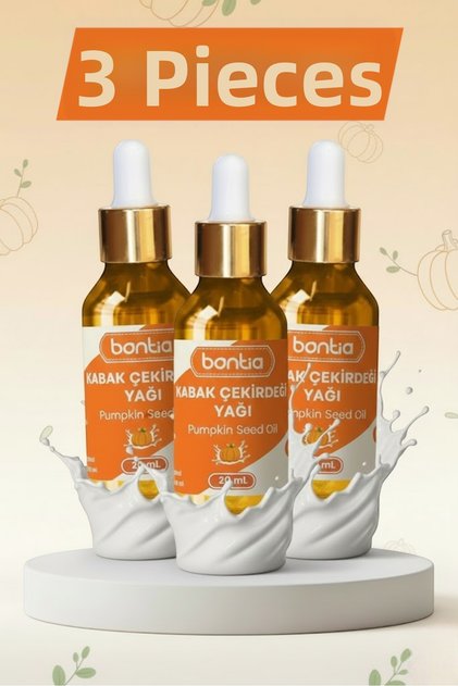 Pumpkin Seed Oil 3X20 ml – 100% Pure Cold Pressed - Skin and Hair Care, Digestion and Support