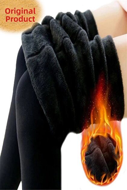 Women's Black Color Winter Black Thermal Tights Underwear