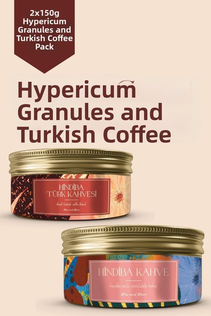 2 X 150 Gr Granulated Chicory Coffee & Chicory Turkish Coffee Set