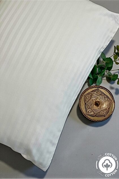 2 Pillow Cases Cotton Satin Hotel Pillow Case Line 93 Thread White Satin Luxury Hotel 50x70