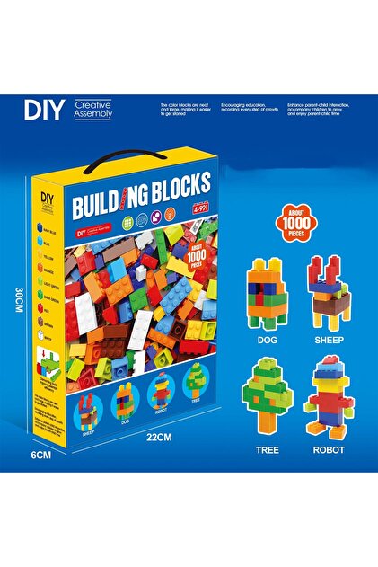 Nicaea Home Eğitici 1.000 Parça Yapı Blokları Seti ABS Plastik DIY