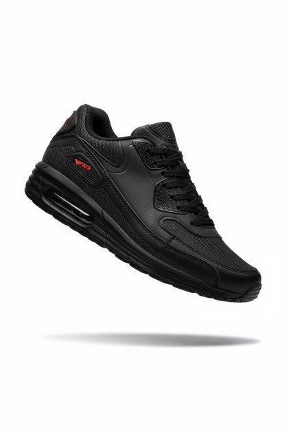 Siyah Air Tabanlı Konforlu Unisex Sneaker 0021651