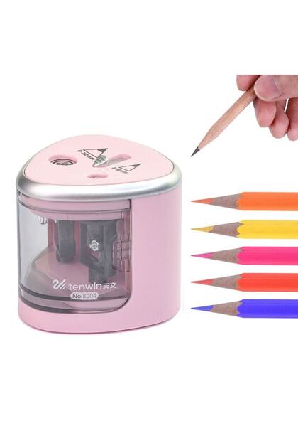 Otomatik Kalemtraş Pembe Electric Pencil Sharpener