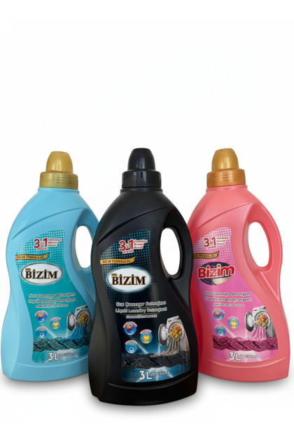 Can Bizim Sıvı Çamaşır Deterjanı 3L 3'LÜ Set. 1x Siyahlar 1x