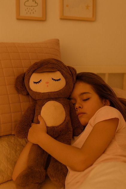Peluş Yastık Uyuyan Bebek Serisi Uyku Arkadaşı 45 Cm