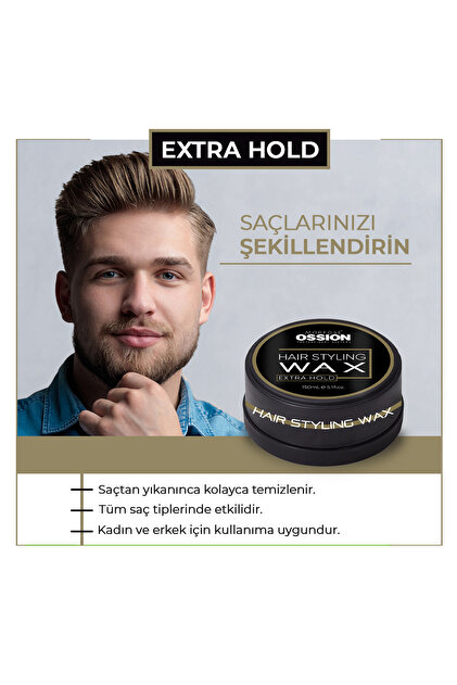 Ossion Ossıon Barber Saç Şekillendirici Wax Extra Hold 150 ml