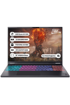 ACER Nitro 16S NH.U07EY.001 Ryzen AI 9 365 16GB 1TB SSD RTX5070Tİ